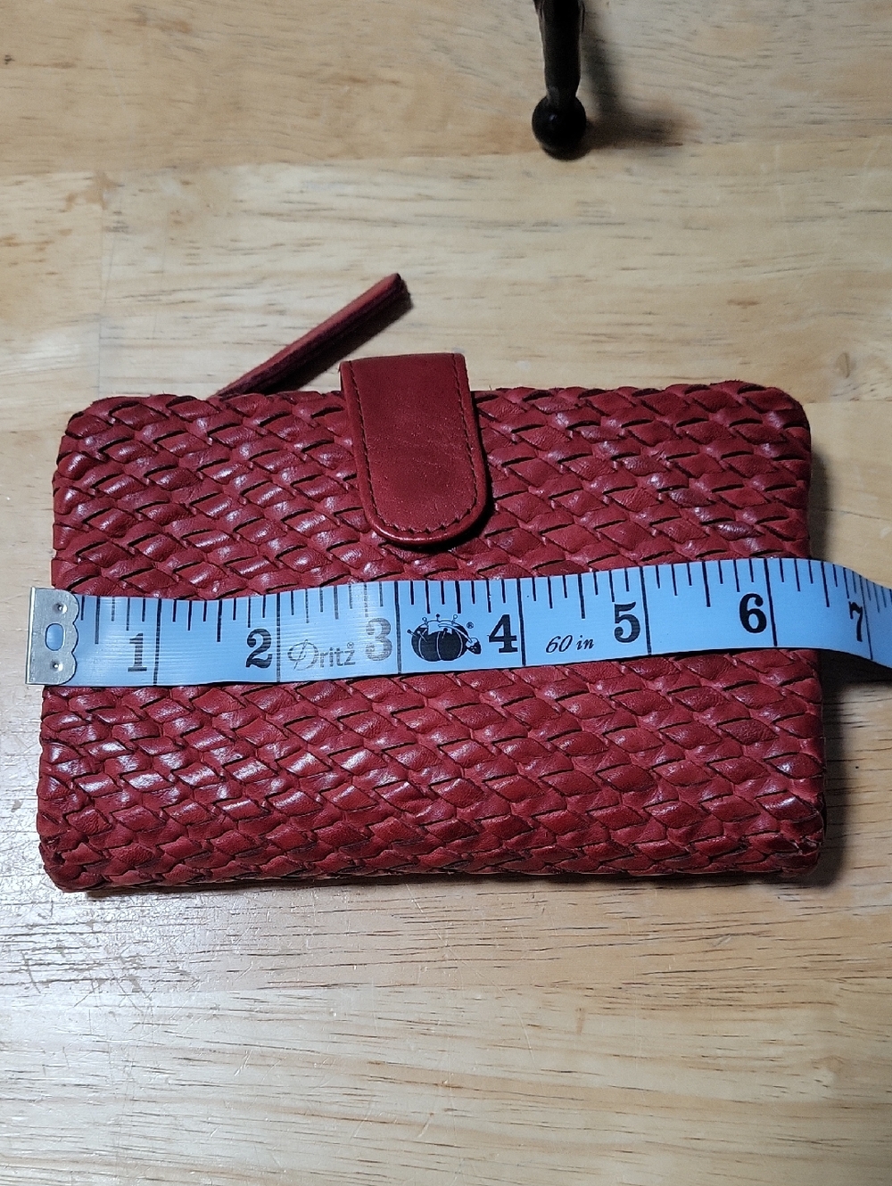 Vilenca Holland Woven Leather Wallet - Red - Picture 8 of 10